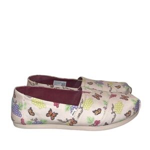 TOMS Butterfly and Grapes Slip-On Shoes